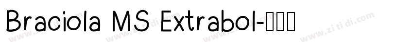 Braciola MS Extrabol字体转换
